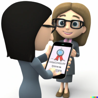 teacher_issuing_certificates_and_awards_to_her_students_on_an_iphone